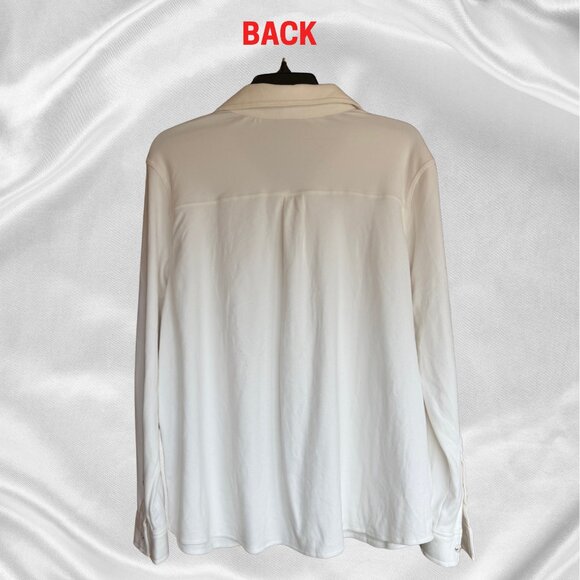 32 Degrees Ultra Soft Button Up Fleece in Cream Winter White, Suze Large, EUC - Picture 3 of 17